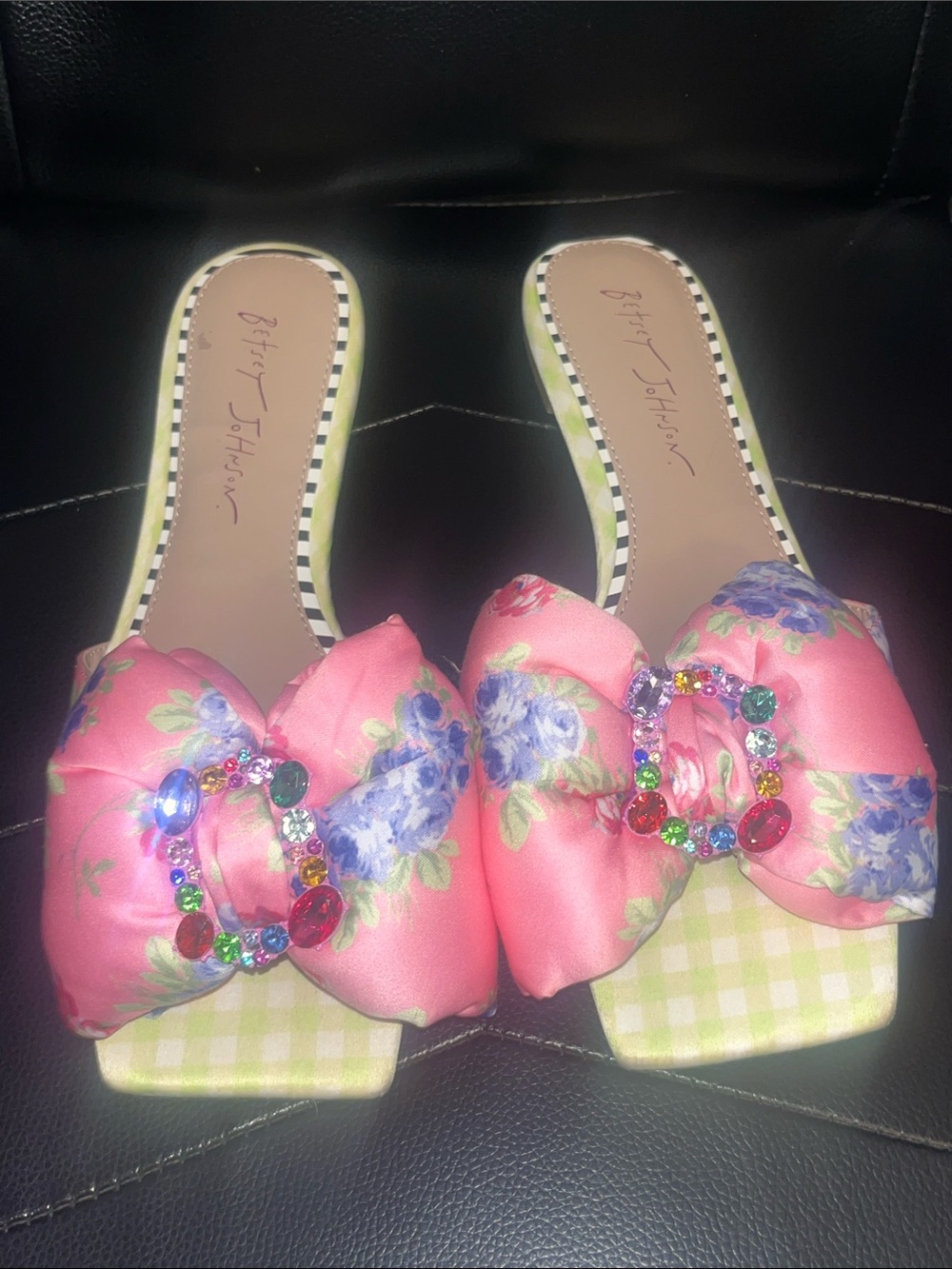 Betsey Johnson Daisy Square Toe Sandals - Picture 2 of 7